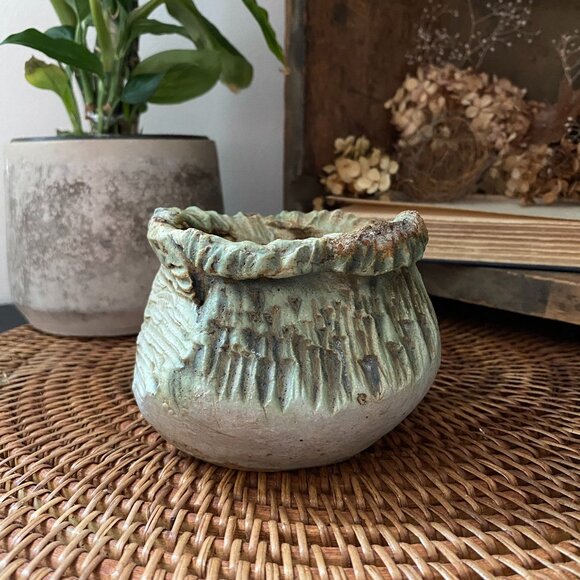 Studio Pottery Rustic Wabi Sabi Bowl Handmade Ceramic imperfect Signed Strassman - Picture 3 of 10